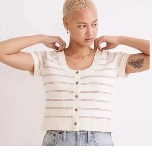 Linden scoop sweater tee in stripe